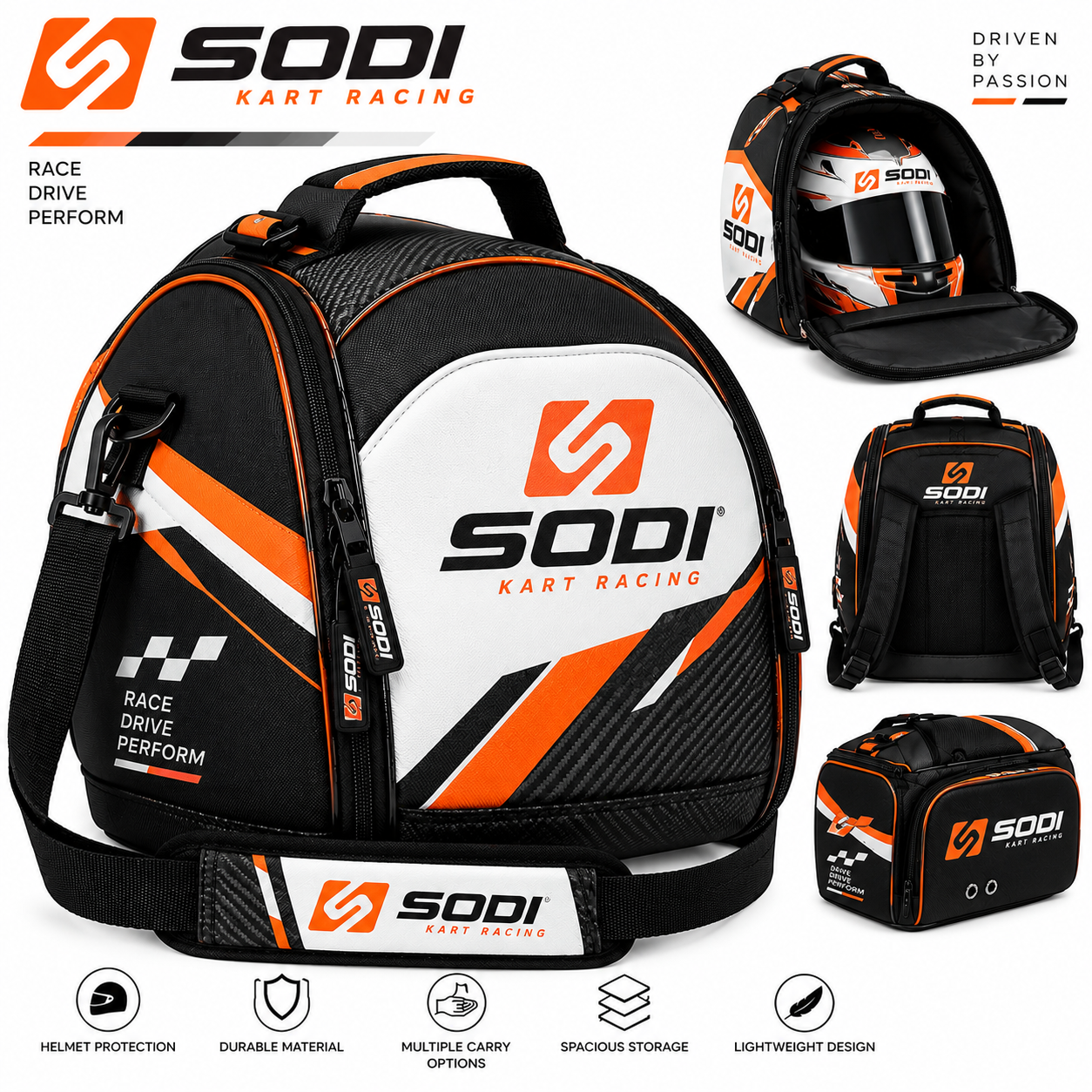 Sodi Kart Racing Bag | Karting Helmet Bag & Motorsport Gear Bag