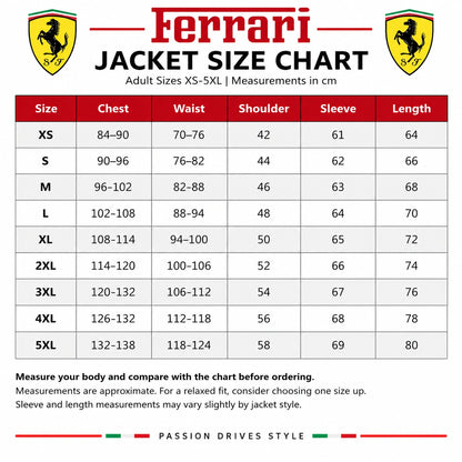 Ferrari Varsity Jacket – Scuderia Ferrari Racing Bomber Jacket (Red)