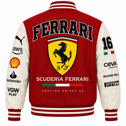 Ferrari Varsity Jacket – Scuderia Ferrari Racing Bomber Jacket