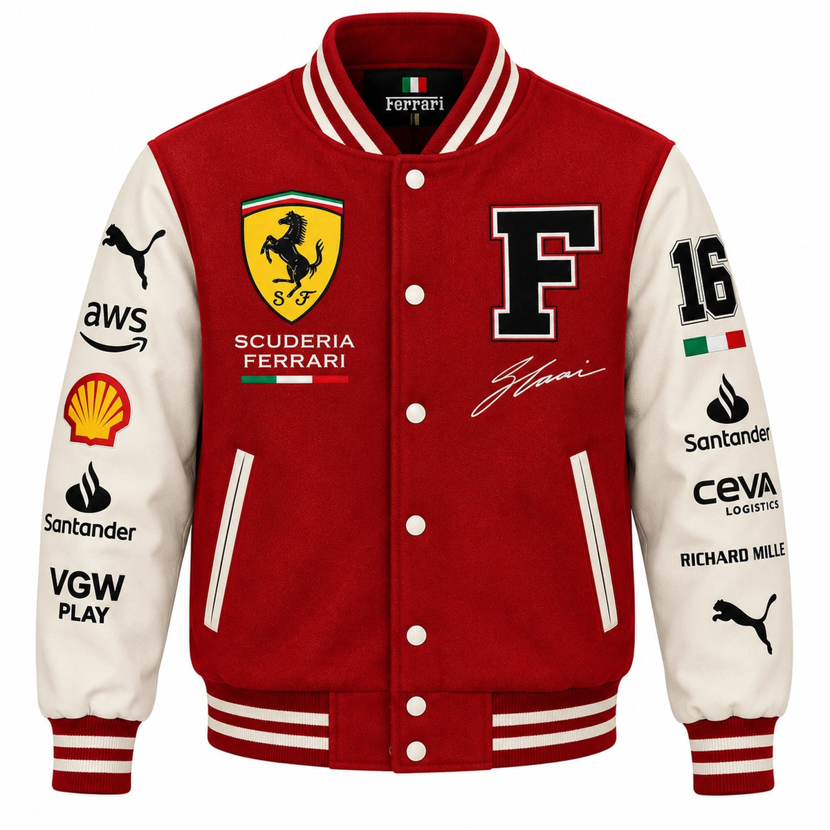 Ferrari Varsity Jacket – Scuderia Ferrari Racing Bomber Jacket