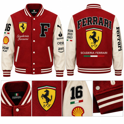 Ferrari Varsity Jacket – Scuderia Ferrari Racing Bomber Jacket