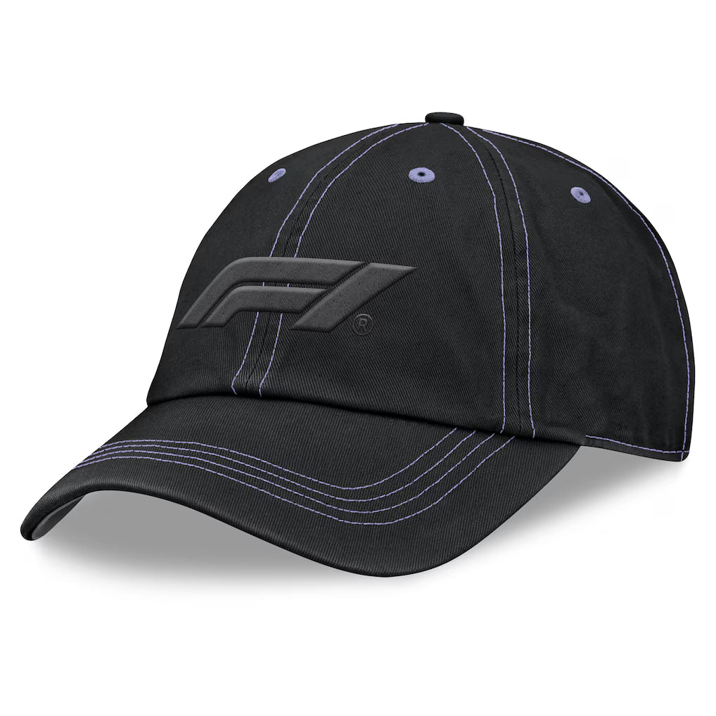 Formula 1 Blast Unstructured Black Cap | Adjustable F1 Racing Hat for Men & Women