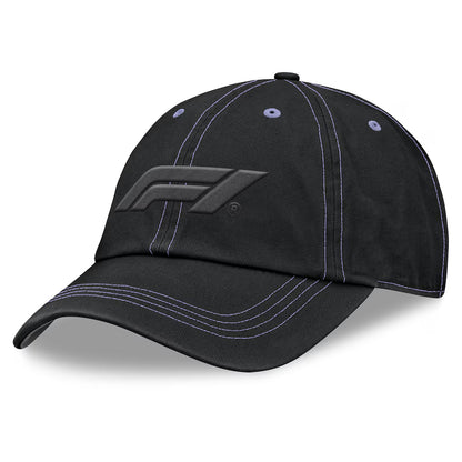 Formula 1 Blast Unstructured Black Cap | Adjustable F1 Racing Hat for Men & Women