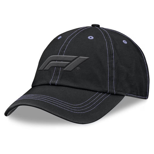Formula 1 Blast Unstructured Black Cap | Adjustable F1 Racing Hat for Men & Women