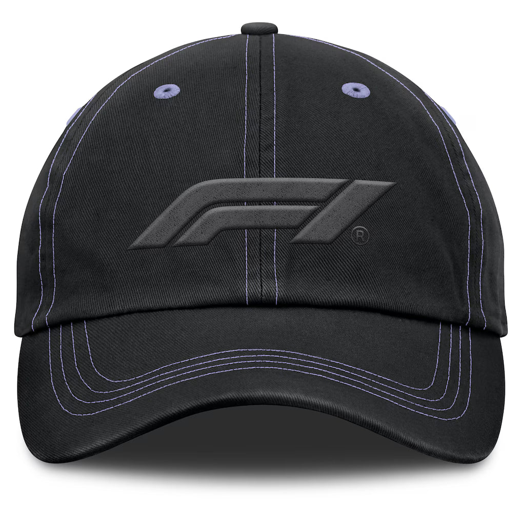 Formula 1 Blast Unstructured Black Cap | Adjustable F1 Racing Hat for Men & Women