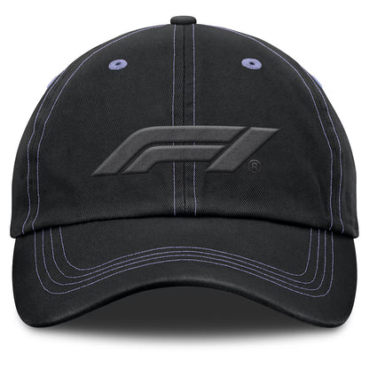 Formula 1 Blast Unstructured Black Cap | Adjustable F1 Racing Hat for Men & Women