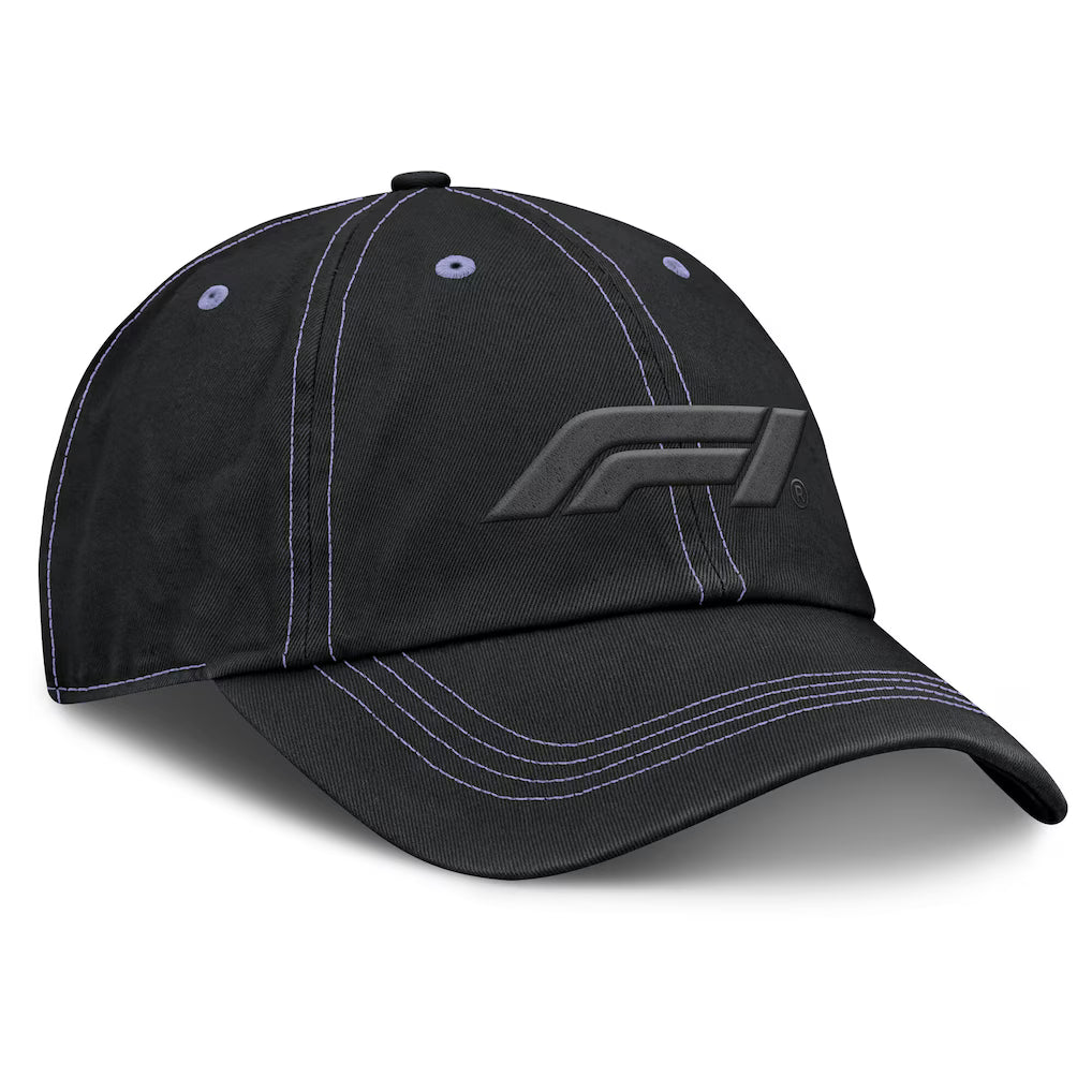 Formula 1 Blast Unstructured Black Cap | Adjustable F1 Racing Hat for Men & Women