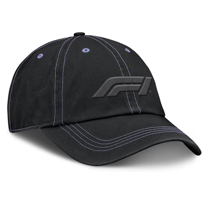 Formula 1 Blast Unstructured Black Cap | Adjustable F1 Racing Hat for Men & Women