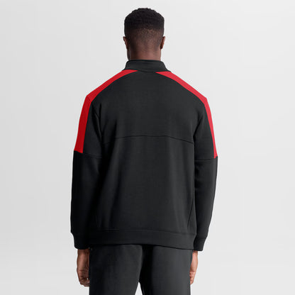 Formula 1 Classic Half Zip Sweat Top Black Red Unisex F1 Pullover Sweatshirt Premium Motorsport Casual Jacket