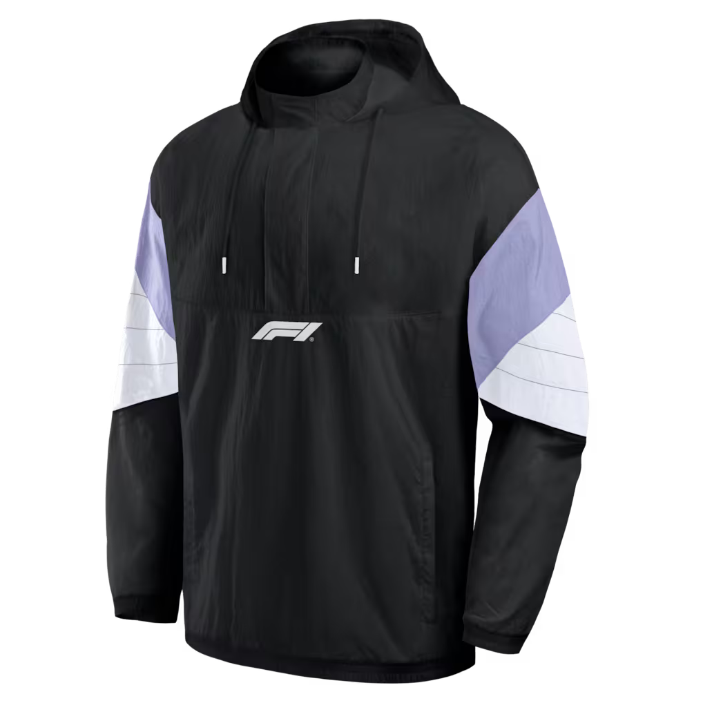 Formula 1 Street Windbreaker Jacket Black | Premium F1 Hooded Pullover Windbreaker Unisex