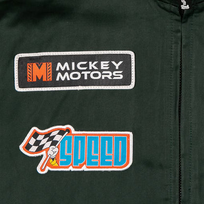Formula 1 x Disney Fuel Racing Jacket Green Unisex | F1 Mickey Motors Full-Zip Racing Jacket