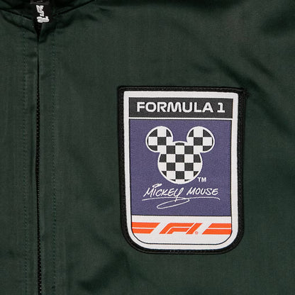 Formula 1 x Disney Fuel Racing Jacket Green Unisex | F1 Mickey Motors Full-Zip Racing Jacket