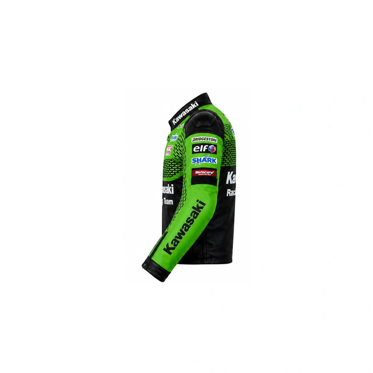 Kawasaki Racing Team Motorcycle Leather Jacket – Green & Black Racing Jacket