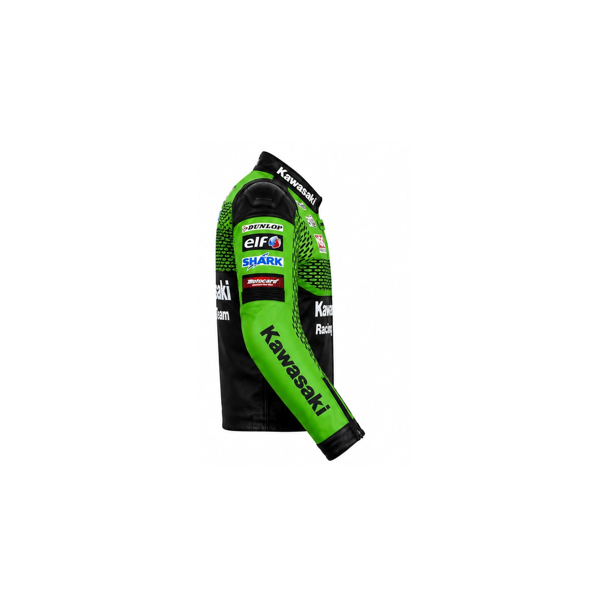 Kawasaki Racing Team Motorcycle Leather Jacket – Green & Black Racing Jacket