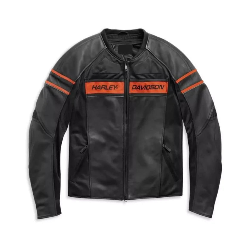 Harley-Davidson Rare Racing Leather Motorcycle Jacket for Men