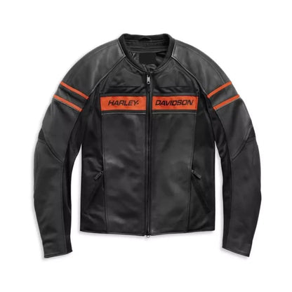 Harley-Davidson Rare Racing Leather Motorcycle Jacket for Men