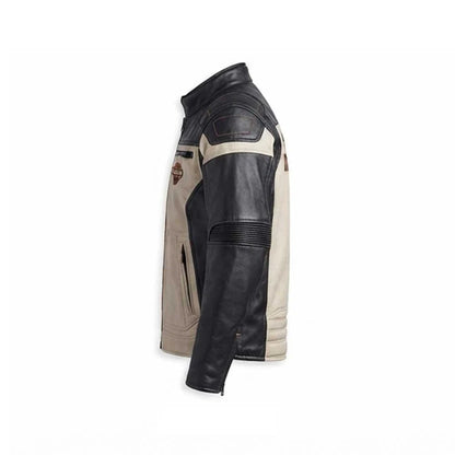 Harley-Davidson Genuine Cowhide Leather Motorcycle Biker Jacket