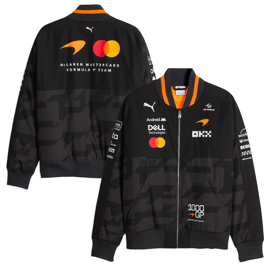 McLaren Formula 1 1000th Race Replica Bomber Jacket Unisex Motorsport Racing Jacket Premium F1 Team Jacket
