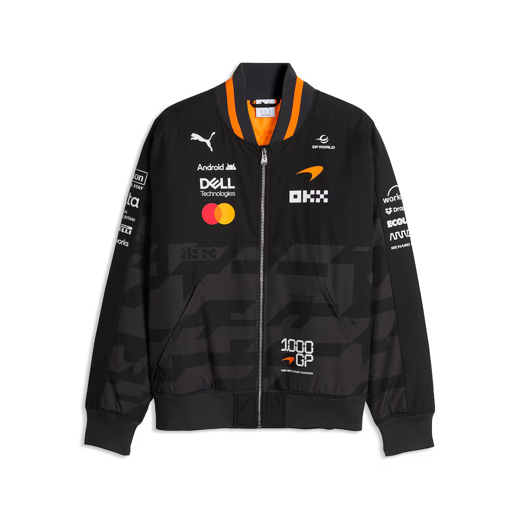 McLaren Formula 1 1000th Race Replica Bomber Jacket Unisex Motorsport Racing Jacket Premium F1 Team Jacket