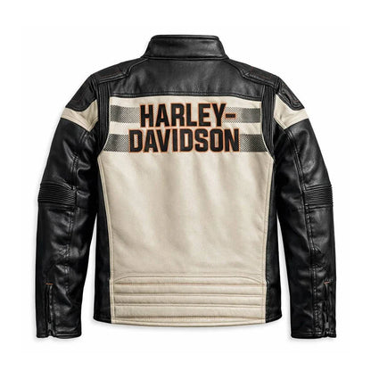 Harley-Davidson Genuine Cowhide Leather Motorcycle Biker Jacket
