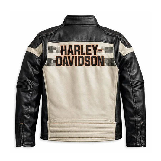 Harley-Davidson Genuine Cowhide Leather Motorcycle Biker Jacket
