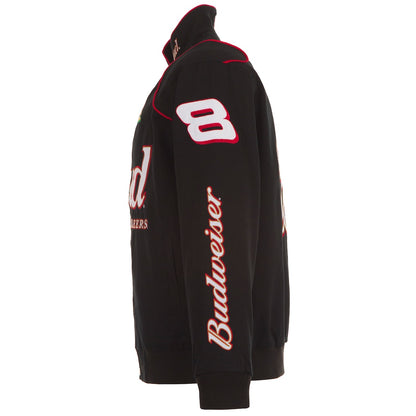 Men's Dale Earnhardt Jr. JH Design Black Budweiser Full-Snap Twill Jacket | Official NASCAR Racing Jacket