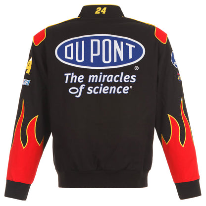 Men's Jeff Gordon JH Design Black DuPont Twill Driver Uniform Full-Snap Jacket | Official NASCAR Racing Jacket