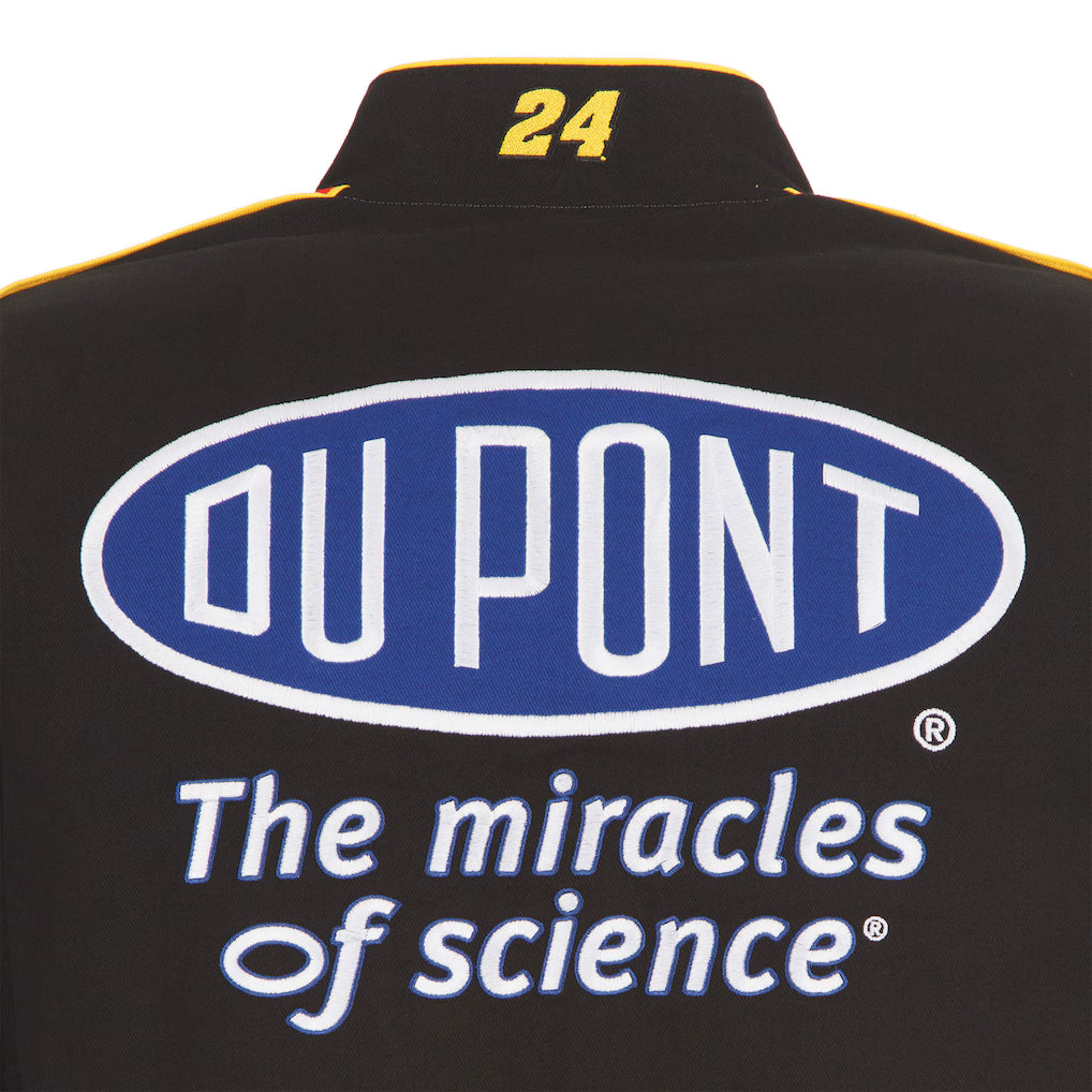 Men's Jeff Gordon JH Design Black DuPont Twill Driver Uniform Full-Snap Jacket | Official NASCAR Racing Jacket