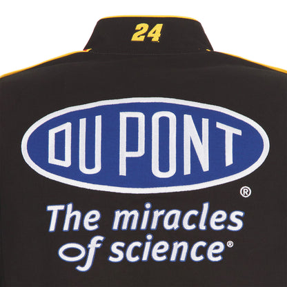 Men's Jeff Gordon JH Design Black DuPont Twill Driver Uniform Full-Snap Jacket | Official NASCAR Racing Jacket