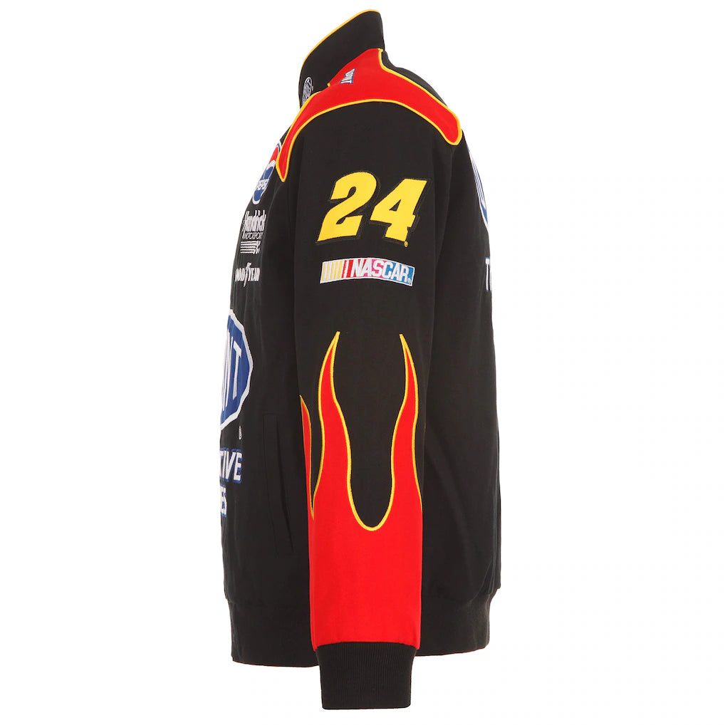 Men's Jeff Gordon JH Design Black DuPont Twill Driver Uniform Full-Snap Jacket | Official NASCAR Racing Jacket