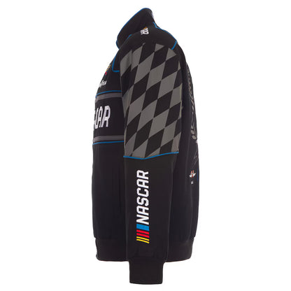 Men's NASCAR JH Design Black 2026 Full-Snap Twill Racing Jacket