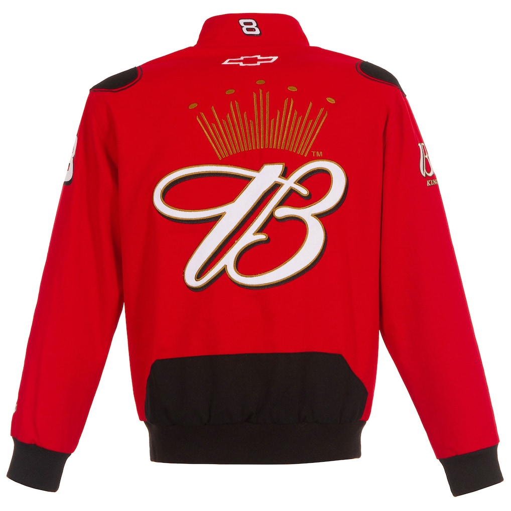 Men's Dale Earnhardt Jr. JH Design Red Budweiser Full-Snap Twill Jacket | Official NASCAR Racing Jacket