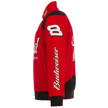 Men's Dale Earnhardt Jr. JH Design Red Budweiser Full-Snap Twill Jacket | Official NASCAR Racing Jacket