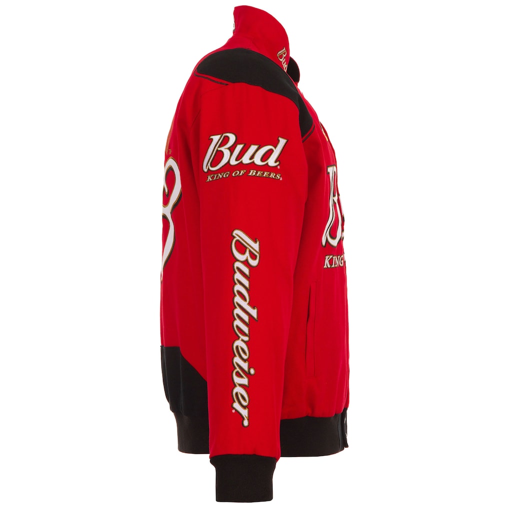 Men's Dale Earnhardt Jr. JH Design Red Budweiser Full-Snap Twill Jacket | Official NASCAR Racing Jacket