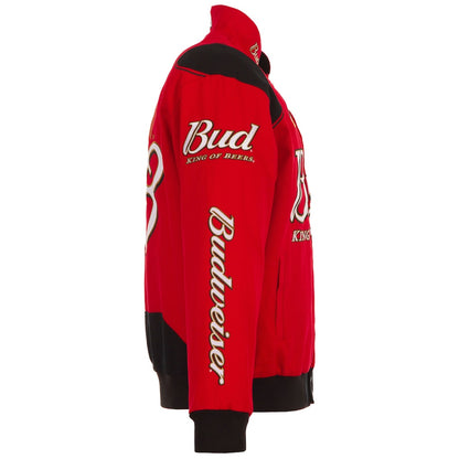 Men's Dale Earnhardt Jr. JH Design Red Budweiser Full-Snap Twill Jacket | Official NASCAR Racing Jacket