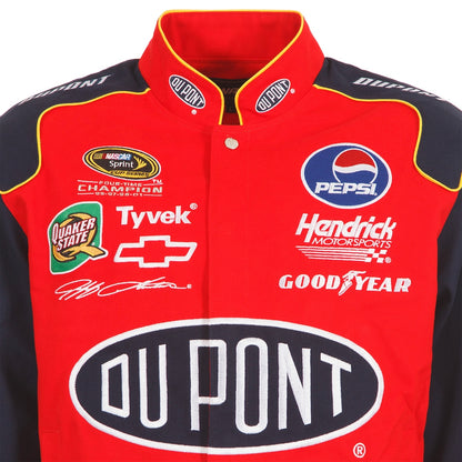 Men's Jeff Gordon JH Design Red DuPont Twill Driver Uniform Full-Snap Jacket | Official NASCAR Racing Jacket