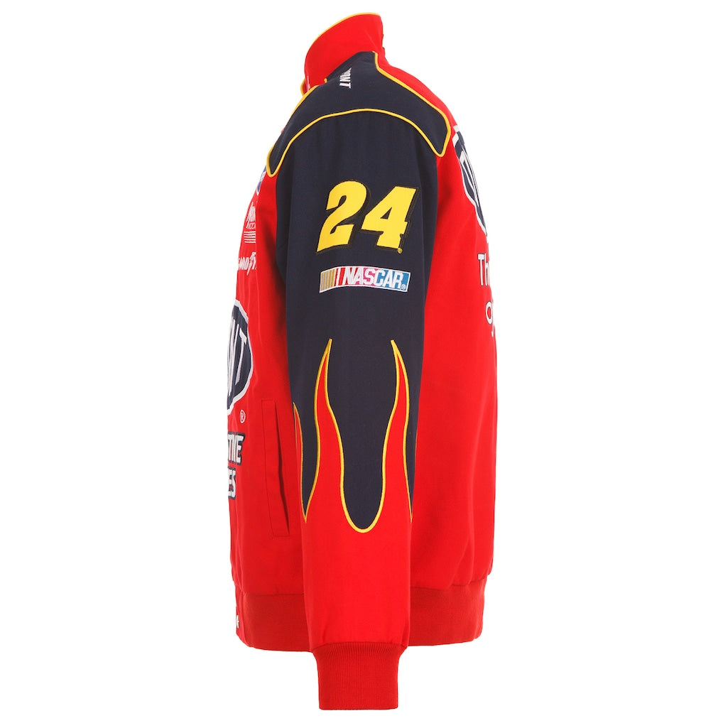 Men's Jeff Gordon JH Design Red DuPont Twill Driver Uniform Full-Snap Jacket | Official NASCAR Racing Jacket