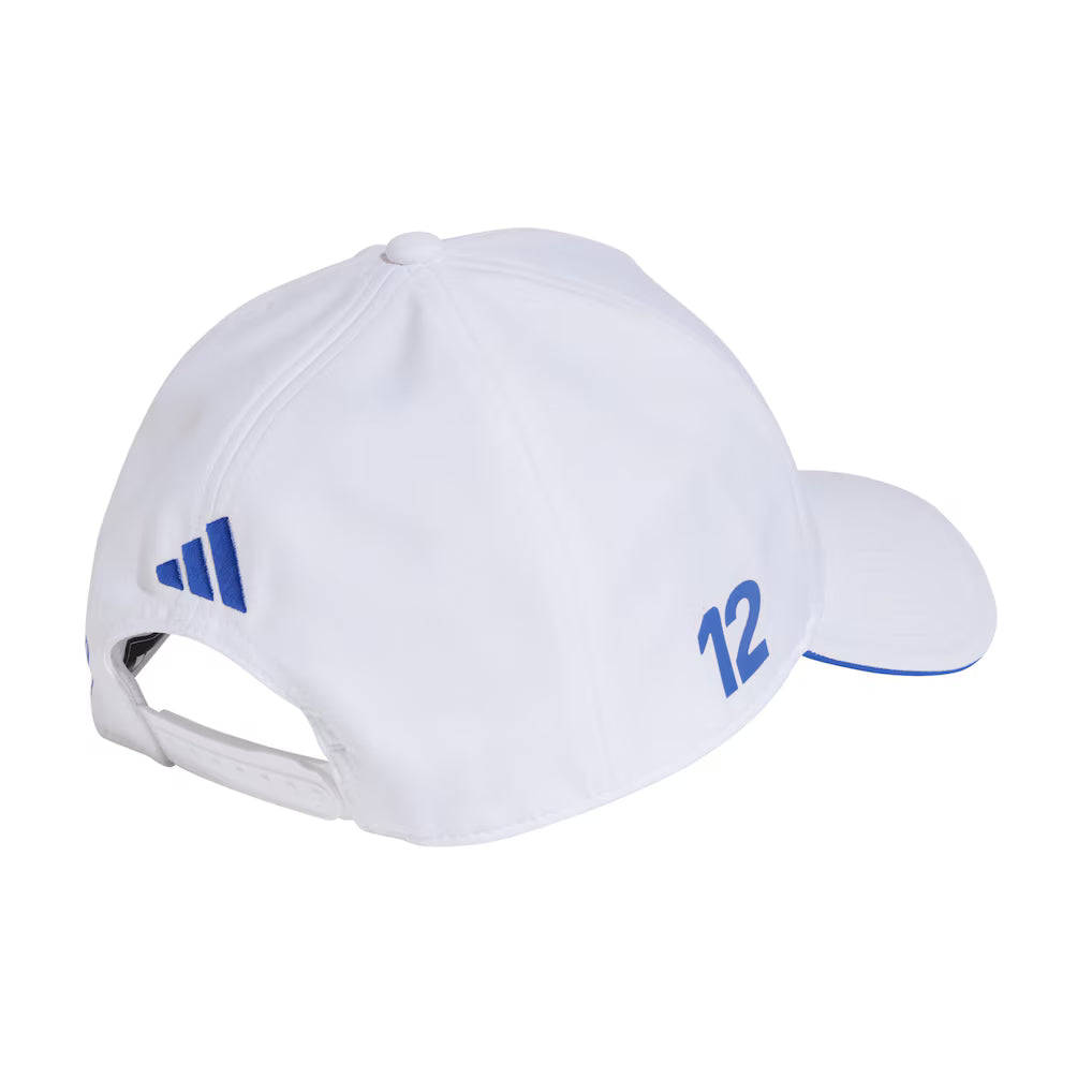 Mercedes AMG Petronas adidas F1 2026 Kimi Antonelli White Cap | Adjustable Formula 1 Racing Hat
