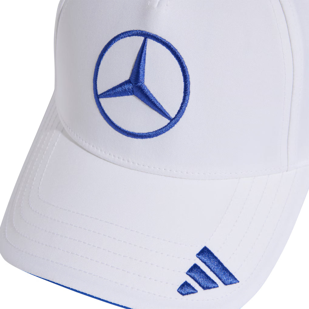 Mercedes AMG Petronas adidas F1 2026 Kimi Antonelli White Cap | Adjustable Formula 1 Racing Hat