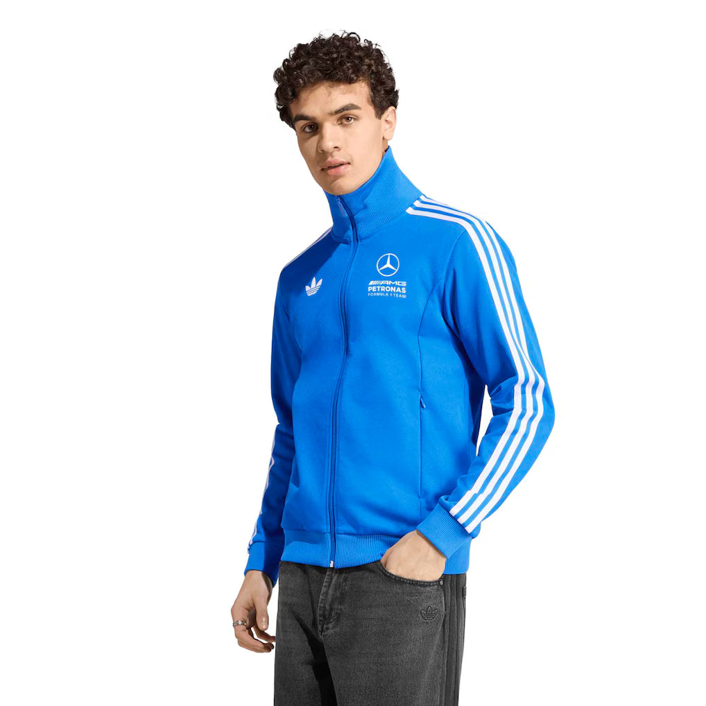 Mercedes-AMG Petronas adidas Originals Blue Wonder Silverstone Special Edition Track Jacket | Official F1 Jacket