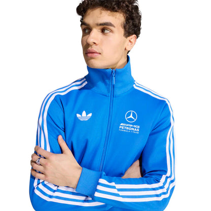 Mercedes-AMG Petronas adidas Originals Blue Wonder Silverstone Special Edition Track Jacket | Official F1 Jacket