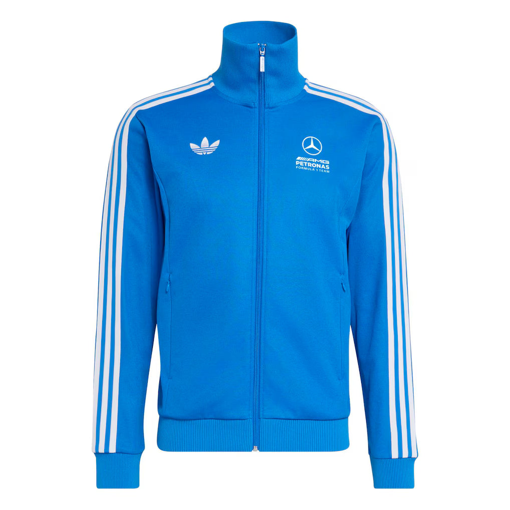 Mercedes-AMG Petronas adidas Originals Blue Wonder Silverstone Special Edition Track Jacket | Official F1 Jacket