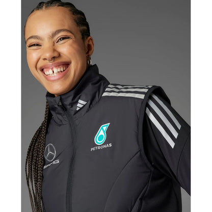Women's 2025 Mercedes-inspired racing vest black front