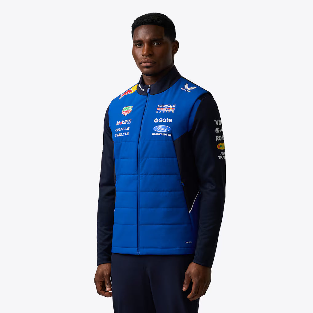 Oracle Red Bull Racing 2026 Team Gilet Replica | Unisex Formula 1 Padded Vest Motorsport Outerwear