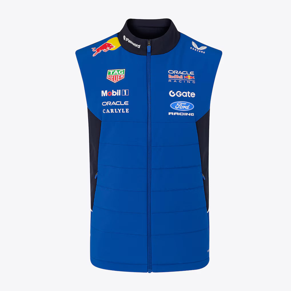 Oracle Red Bull Racing 2026 Team Gilet Replica | Unisex Formula 1 Padded Vest Motorsport Outerwear