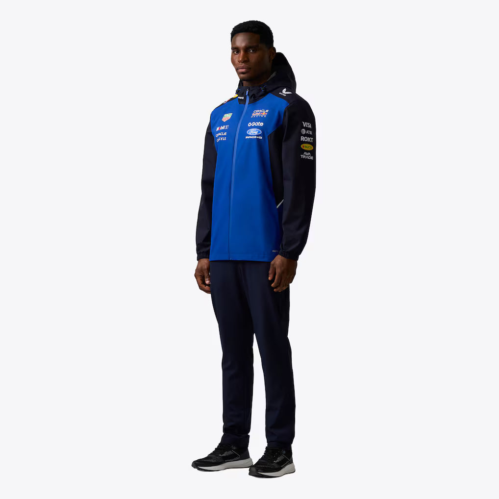 Oracle Red Bull Racing 2026 Team Water Resistant Jacket Unisex F1 Racing Hooded Softshell Jacket Windproof Motorsport Outerwear