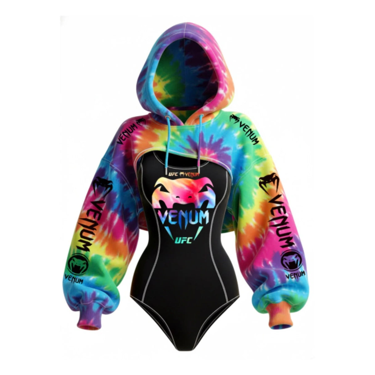 Women’s MMA Venum Style Hoodie Bodysuit