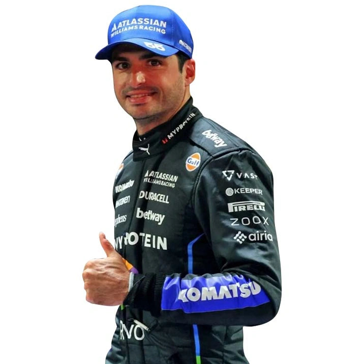 2026 Carlos Sainz Williams Racing F1 Driver Jumpsuit Replica Apex Karting Gear