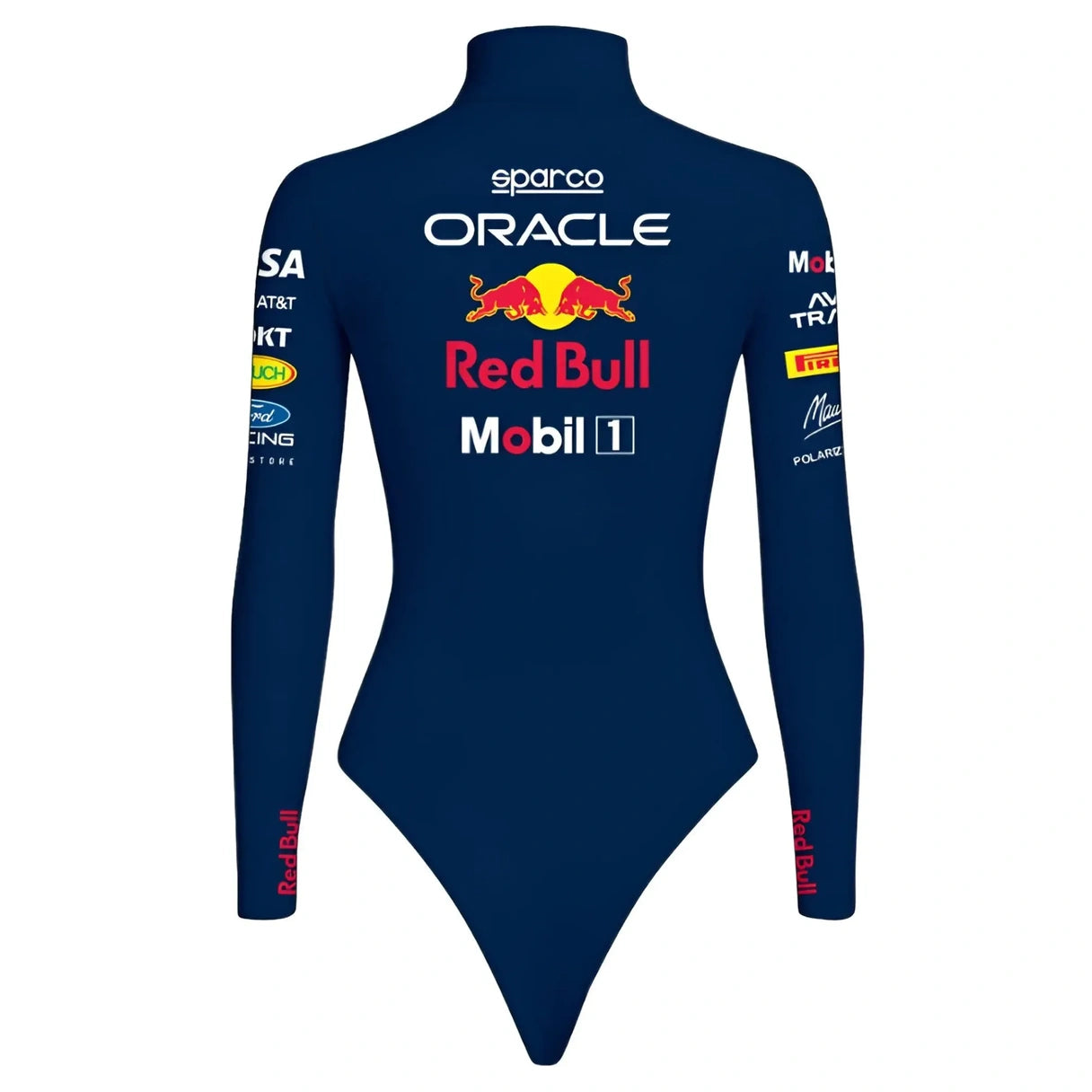 Women’s Red Bull Racing Style Bodysuit | Long Sleeve F1 Racing Suit