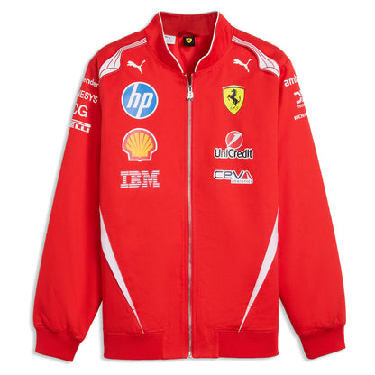 Scuderia Ferrari 2026 Team Racing Jacket Red | Official Ferrari Formula 1 Full-Zip Team Jacket